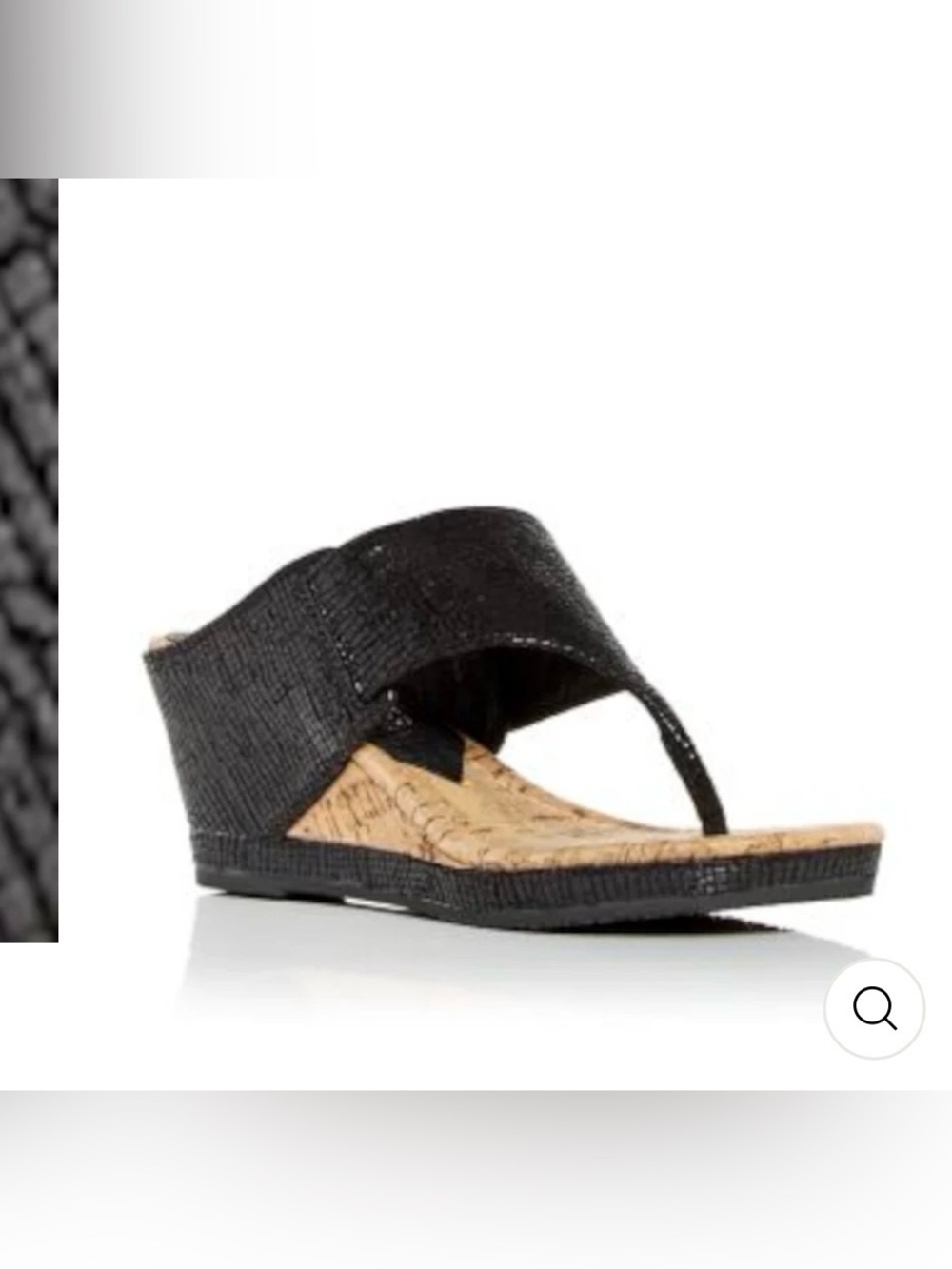 Donald Pliner Women’s Black Pebbled Malone Leather Wedge Heel Sandals 10